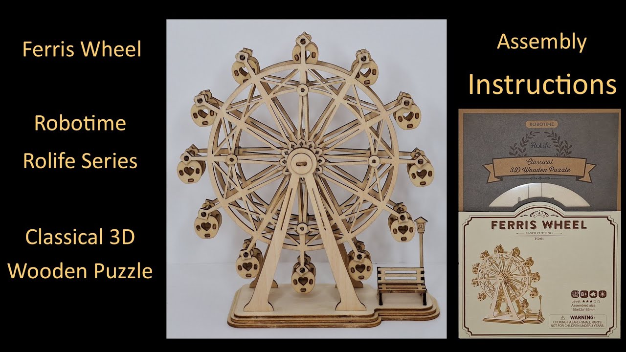 Rolife - Ferris Wheel - Classical 3D Wooden Puzzle - TG401