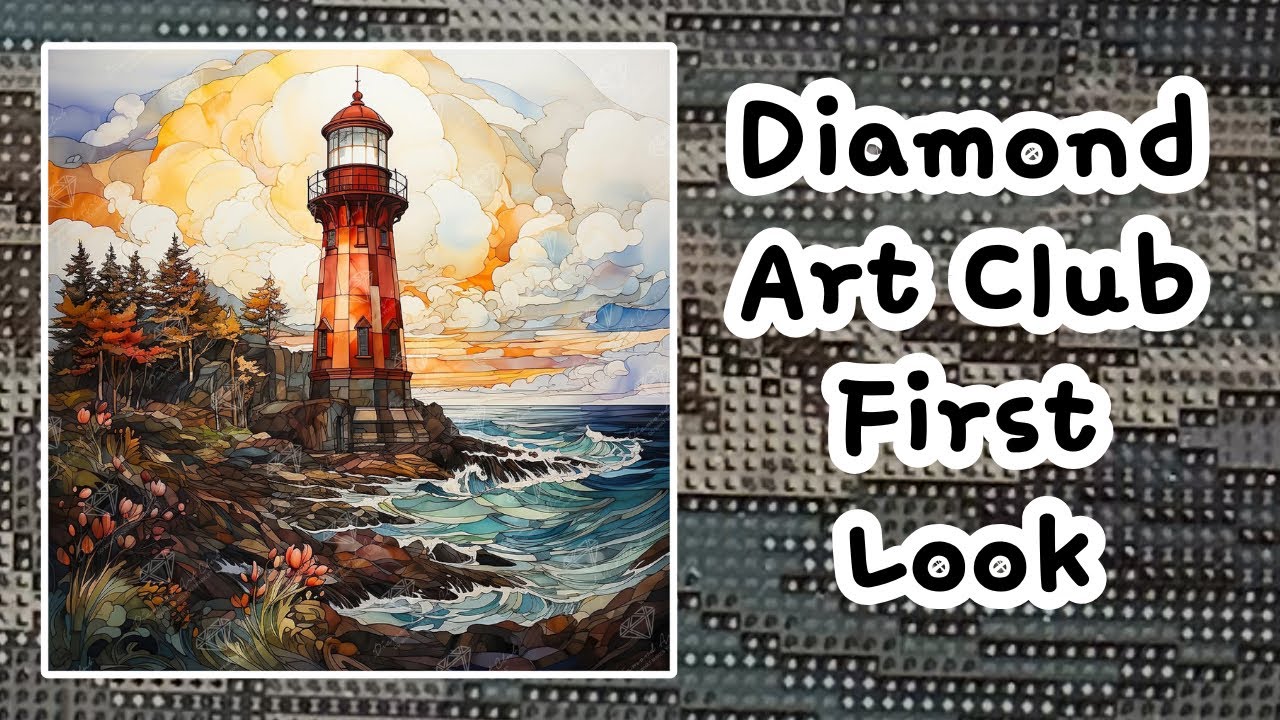 stained glass lighthouse by ryley gray | diamond art club first look!