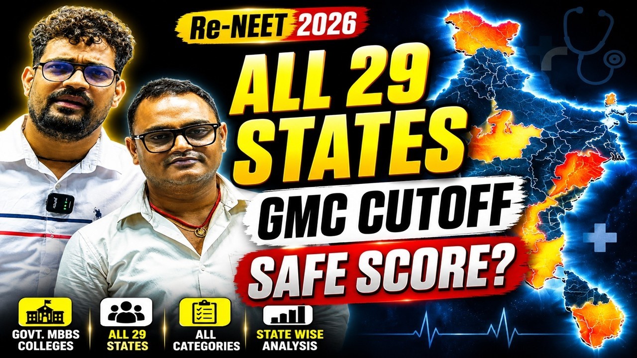 ReNEET 2026 State-Wise GMC Cutoff | ALL 29 States | Safe Score for Every Category #ReNEET2026