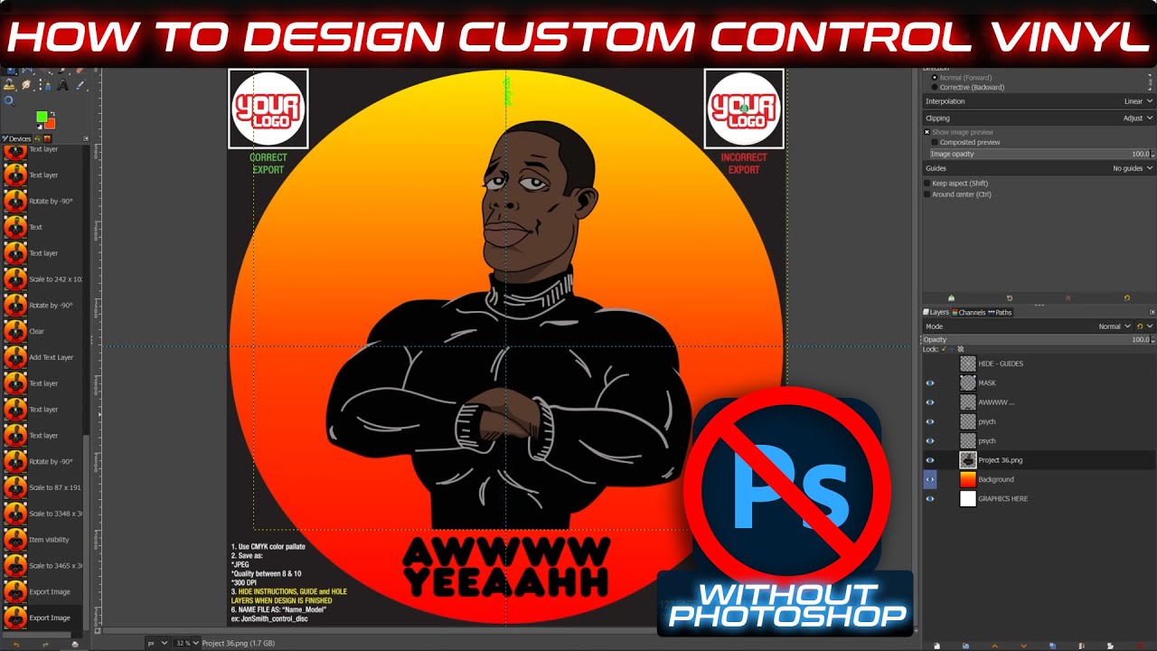 How to Create Custom Control Disc For RANE TWELVE WITHOUT PHOTOSHOP (DENON, NUMARK, TECHNICS)
