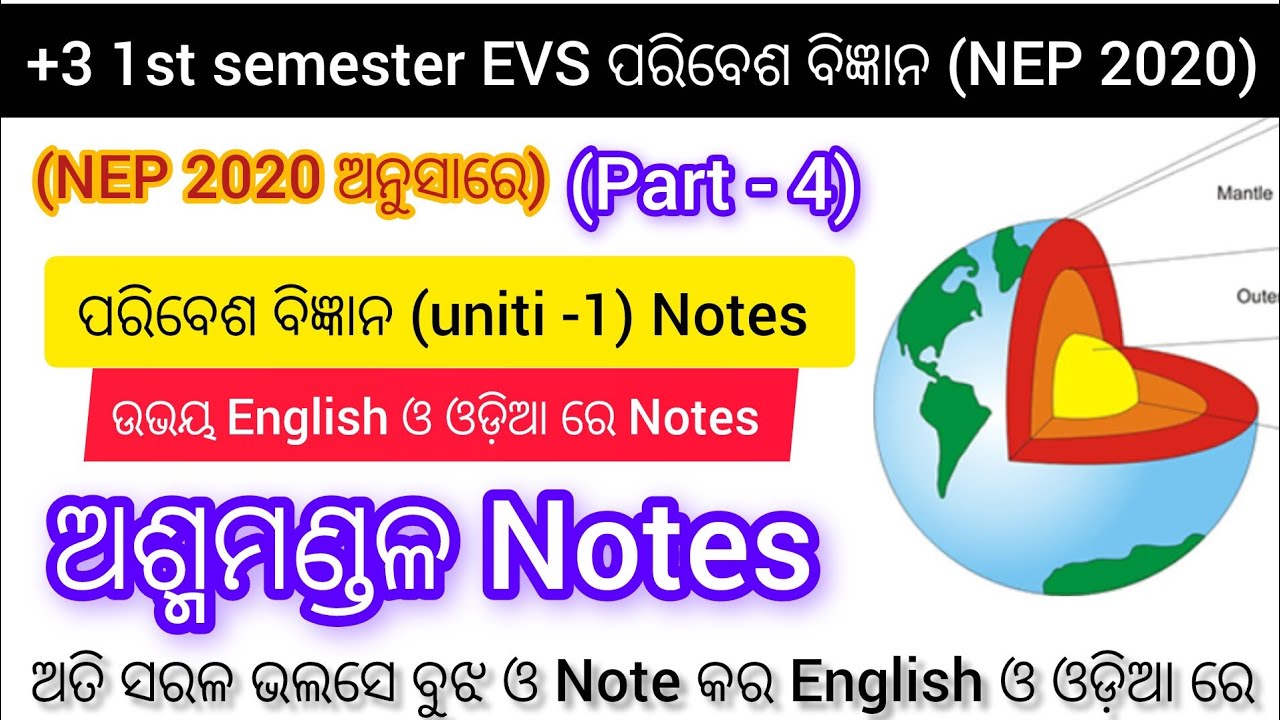 +3 1st Year Compulsory Subject || EVS NEP 2020 || Environmental Studies || part - 4 ||