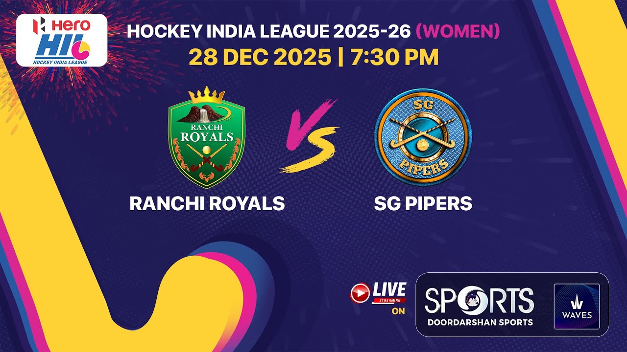 Ranchi Royals vs SG Pipers | Hockey India League 2025-26 | Doordarshan Sports