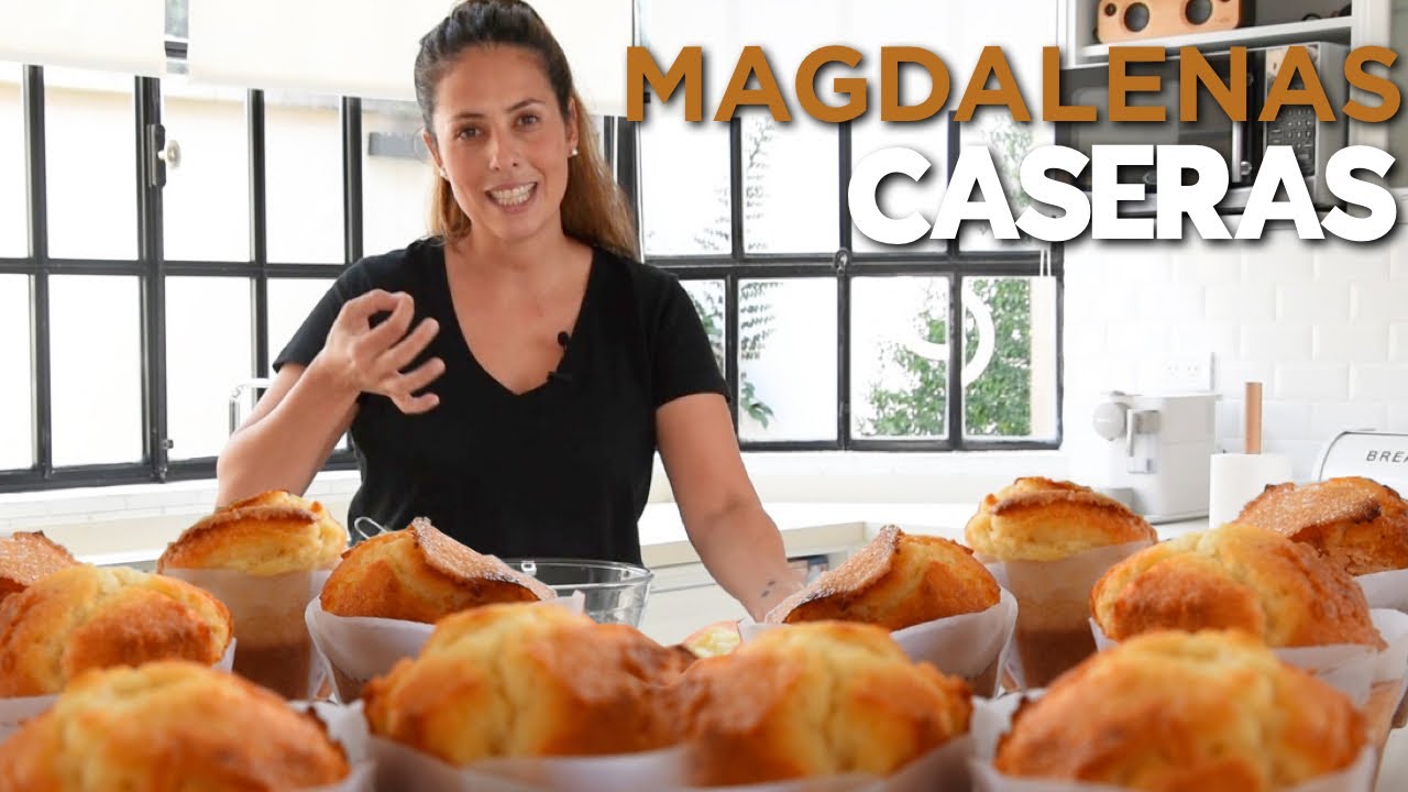 Magdalenas caseras esponjosas sin manteca  en 1 solo paso -Sin usar batidora, receta econ&oacute;mica.