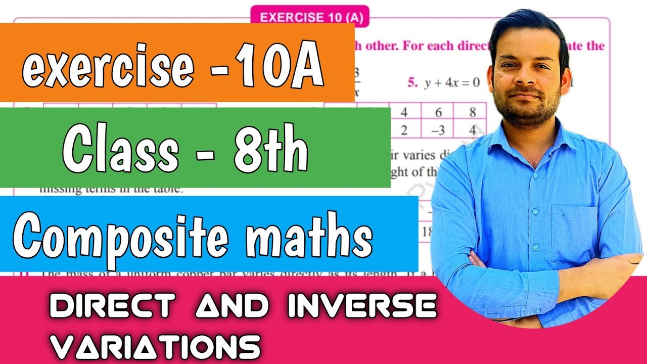exercise - 10A class 8th | composite maths | direct and inverse proportions@ntrsolutions
