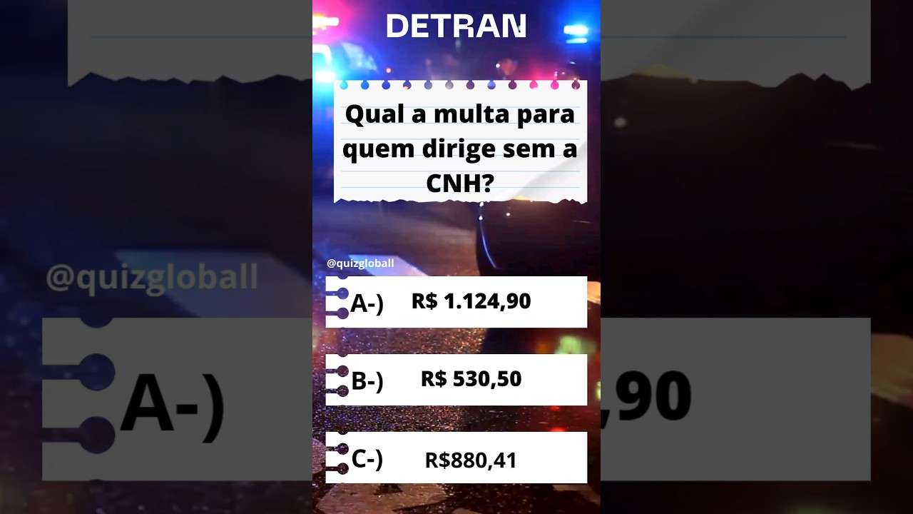 Detran #quiz #quizbrasil #detransp #conhecimento #viraliza #perguntaserespostas