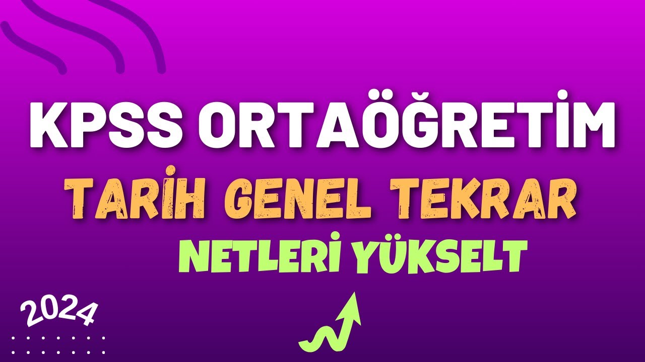 1) KPSS Ortaöğretim 2024 | Tarih Genel Tekrar | Ali Gürbüz #kpss #kpss2024