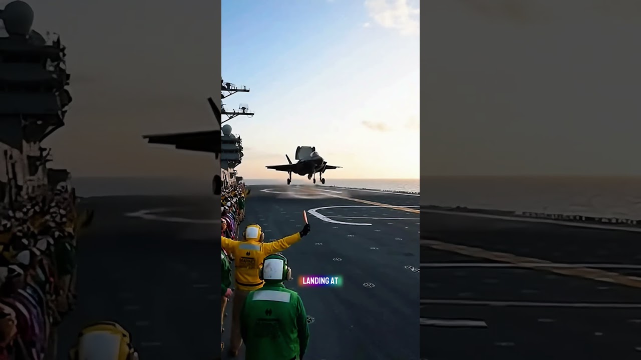 First Operational F-35B Vertical Landing at Sea  