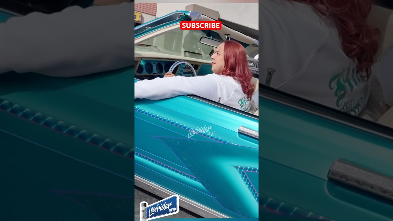 Lady Lowrider Cruising Box Chevy Convertible! 🔥 #lasvegas (Lowrider Blvd)