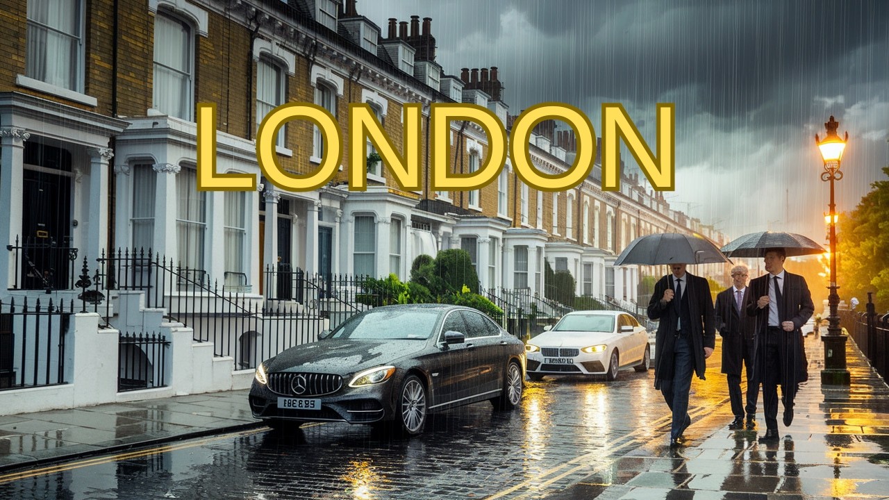 London Rain Walk Tour | Hampstead Historic Streets, Hampstead Heath & Hidden Gems | 4K
