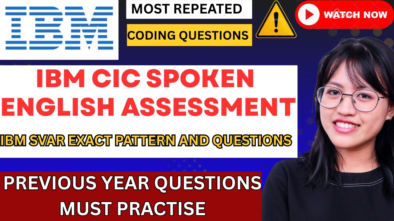 IBM CIC English Assessment Out | IBM English Spoken Language | Test Pattern | IBM SVAR 2026 Hiring