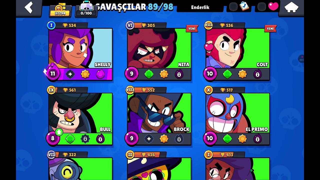 Brawl Stars ama rastgele karakter seçiyorum 