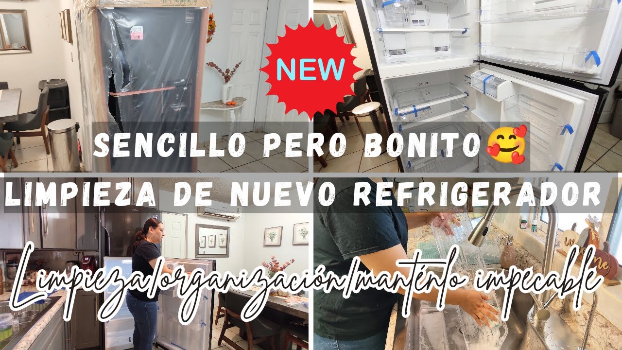 MANTENLO IMPECABLE| Primera vez limpiando y organizando mi NUEVO REFRIGERADOR|Sencillo y bonito