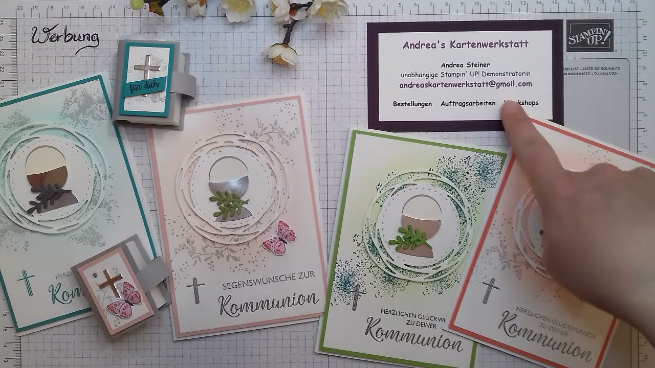 Edle Glückwunschkarte zur  Kommunion/ Konfirmation -Segensfeste -Stampin' Up!®