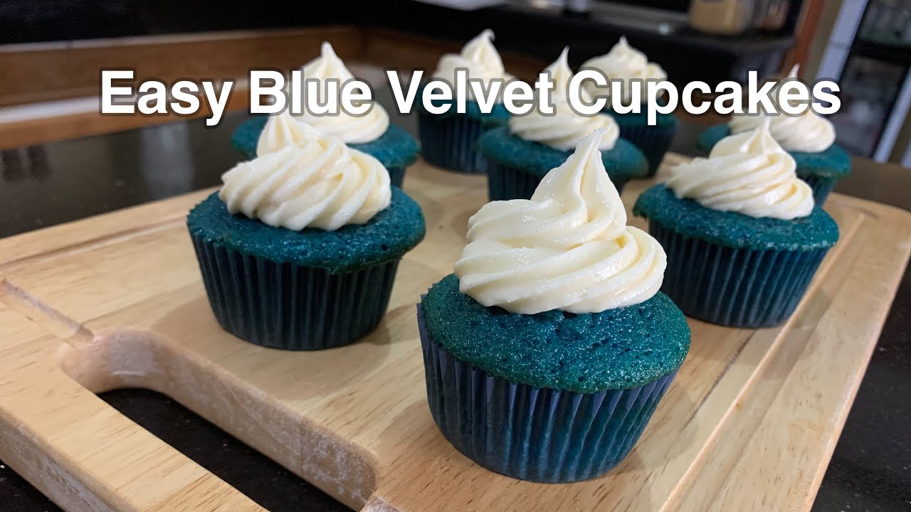 EASY BLUE VELVET CUPCAKES | ChefJ Kitchen N Tours | One of Most Request cupcake 2021