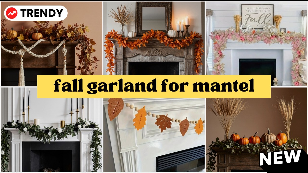 TOP 100 Fall Garland for Mantle Ideas 2025 That Instantly Transform Your Fireplace!
