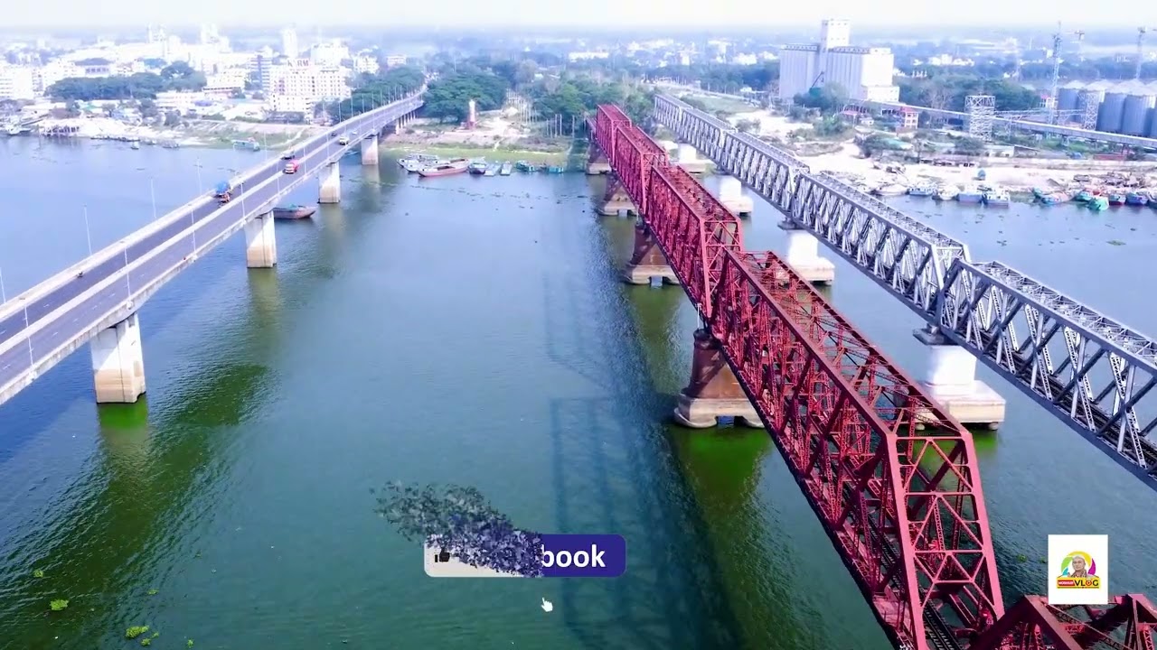 ভৈরব মেঘনা নদীর বুকে ৩টি ব্রিজ এক সাথে,Bhairav ​​3 bridges together on the Meghna River