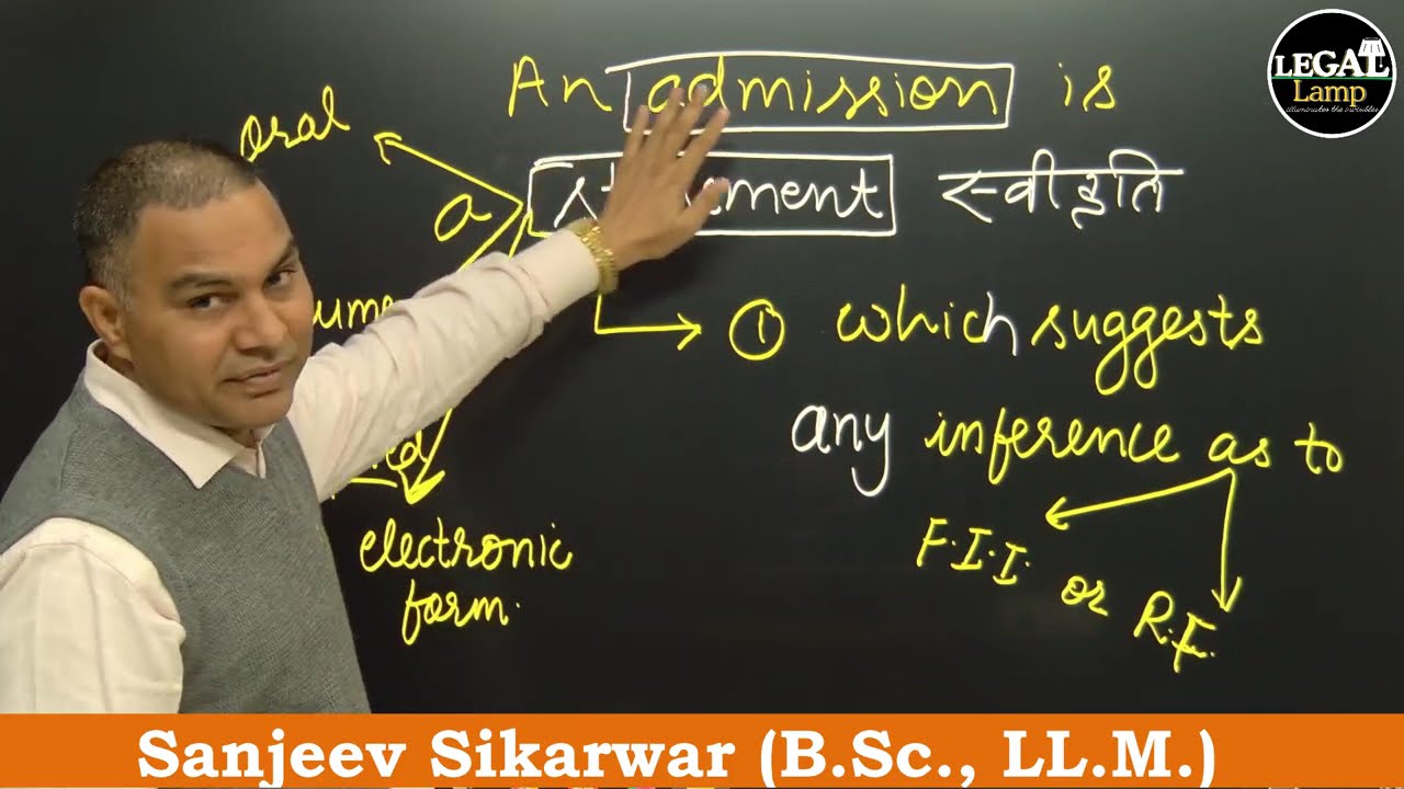 Definition of Admission | Swikriti ki paribhasha | Sec 15 BSA | Dhara 15 Bharatiya Sakshya Adhiniyam