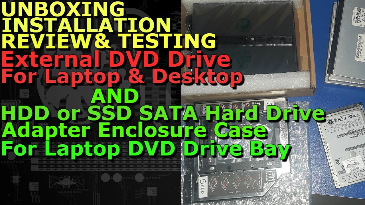 DIY External DVD Drive for Laptop and HDD / SSD SATA Hard Drive Adapter DVD Drive Bay