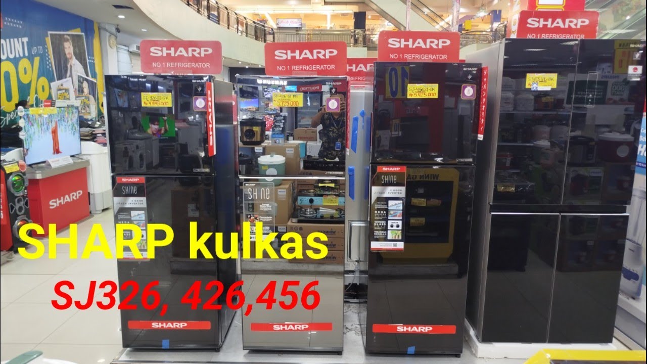 review dan spill harga kulkas sharp SJ326, SJ426,SJ456SI-GK