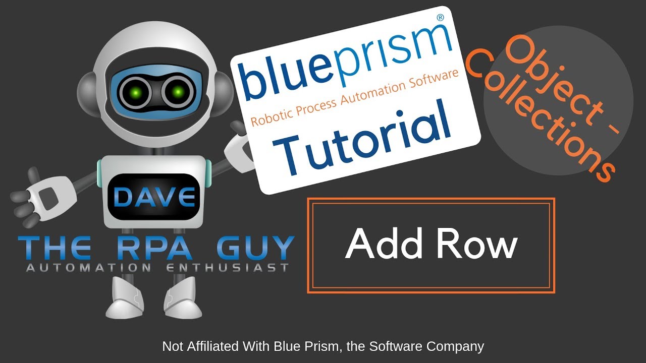 Blue Prism Actions | Add Row (Collections object)