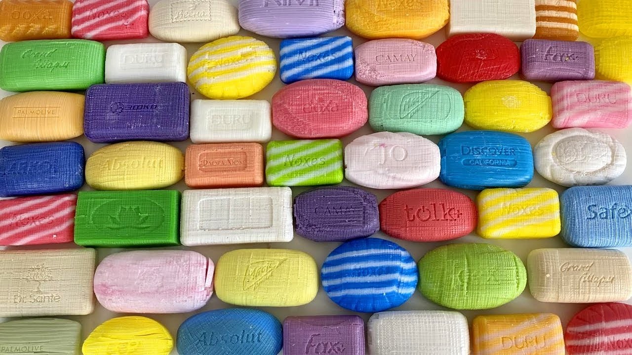 Relaxing ASMR Soap Art: Crushing Colorful Soap 💜 ASMR 🔊💥