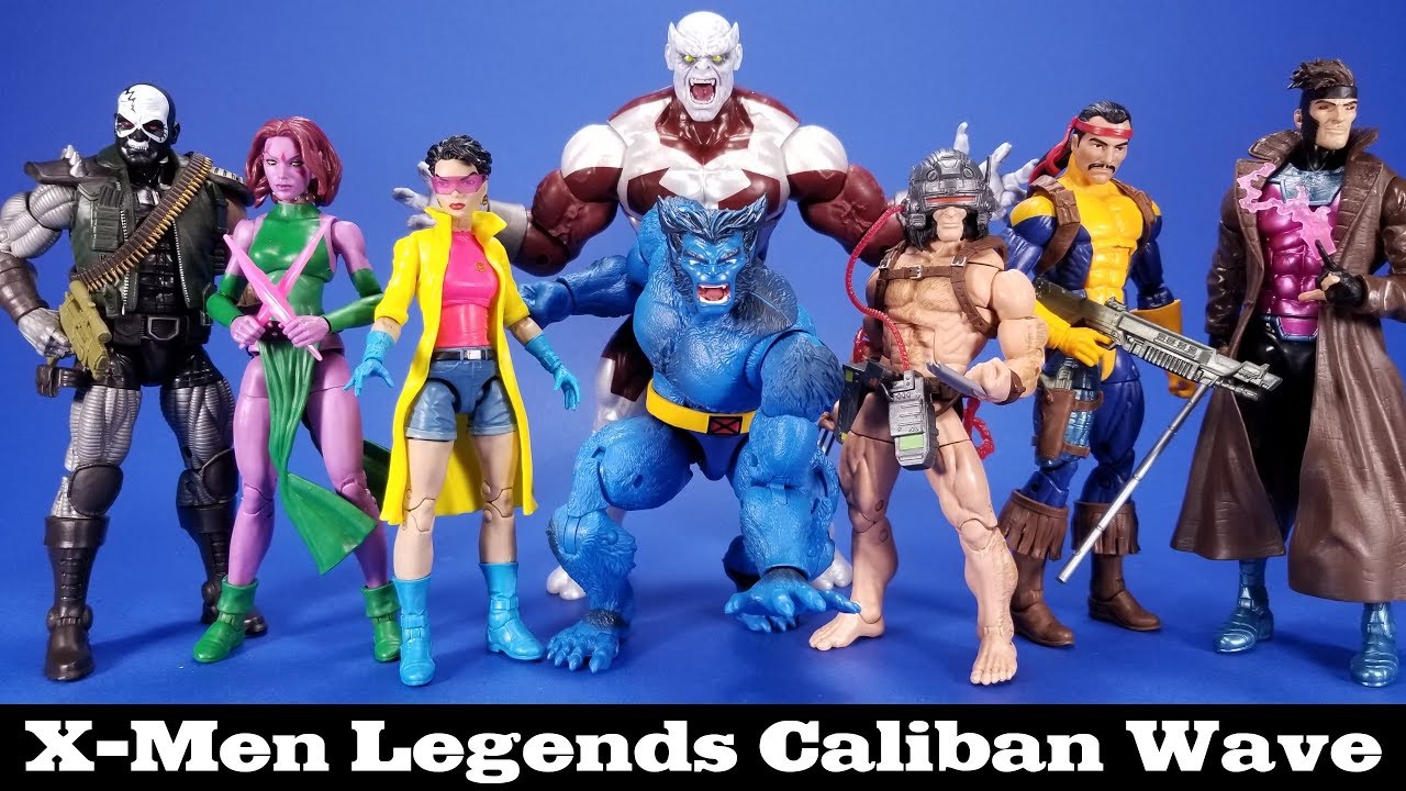 Marvel Legends X-Men Caliban Wave Gambit, Beast, Jubilee, Forge, Blink, Skullbuster and Weapon X
