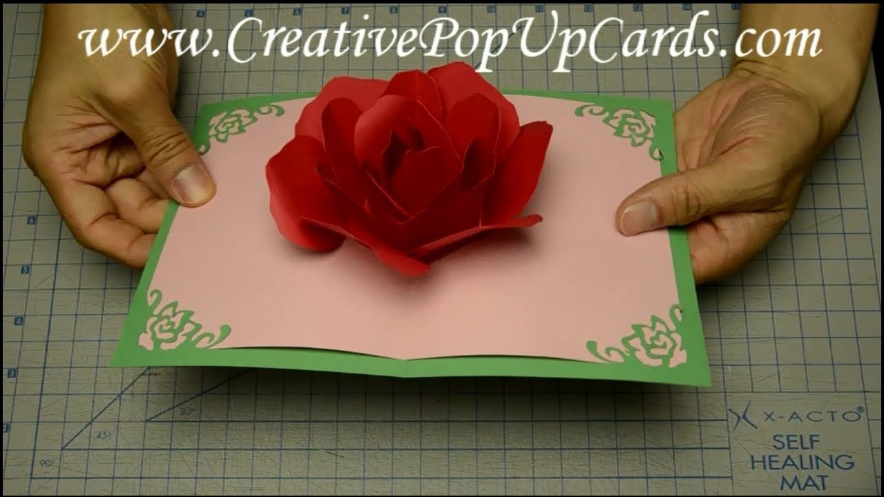 Rose Pop Up Card for Mother's Day or Valentine's Day