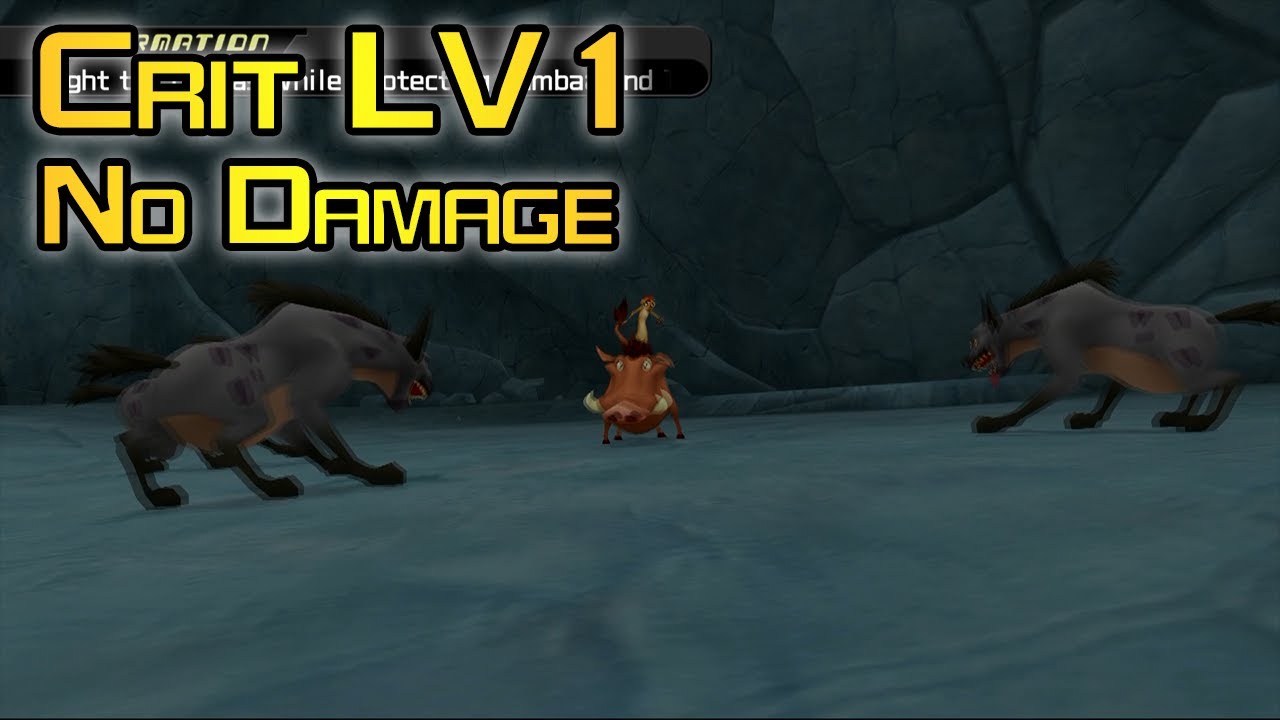 Pride Lands First Visit No Damage (Level 1 Critical Mode) - Kingdom Hearts 2 Final Mix