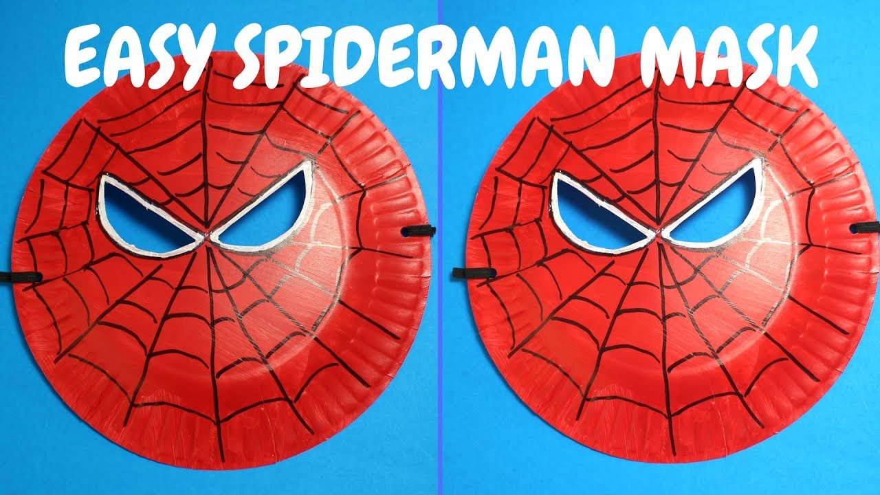 Paper Plate Spiderman Mask | Avengers Infinity War Craft Ideas