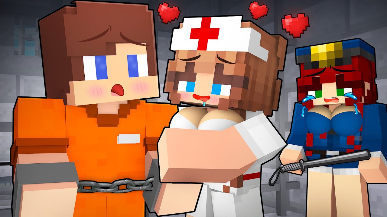 Prison Guard Girl is Jealous of Prisoner JJ Relationship with Nurse - Minecraft Animation with Mikey