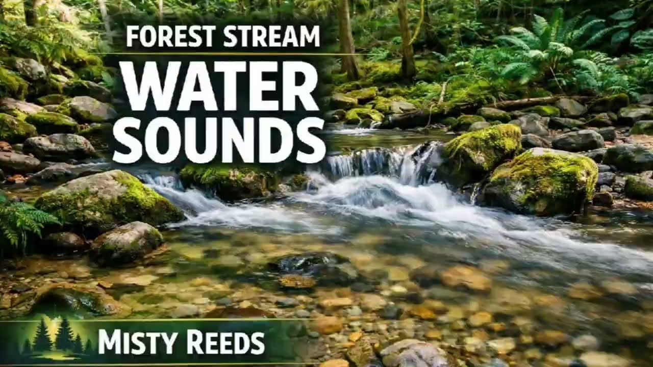 👉 Forest Stream Water Flow 🌿 Relaxing Water Sounds Over Rocks | Deep Sleep & Meditation #relaxation 