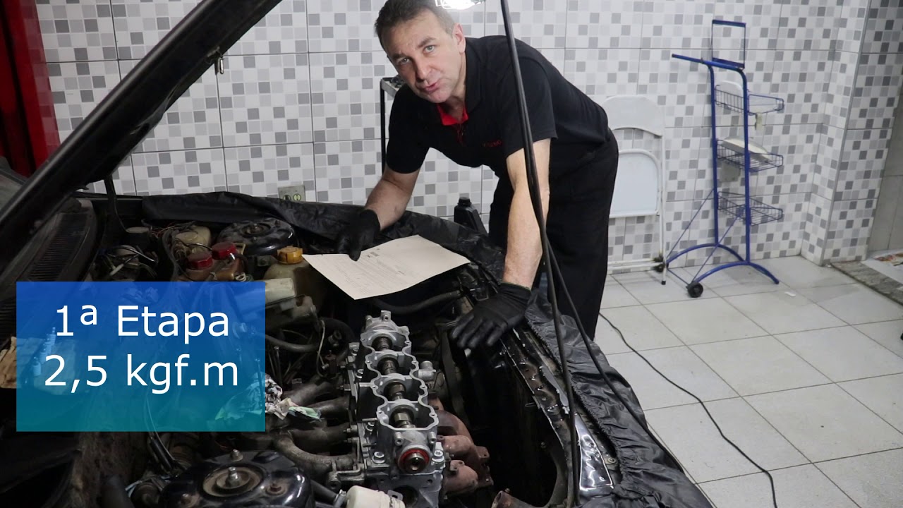 Torque do cabeçote do Monza em Kgf.m e ângulo