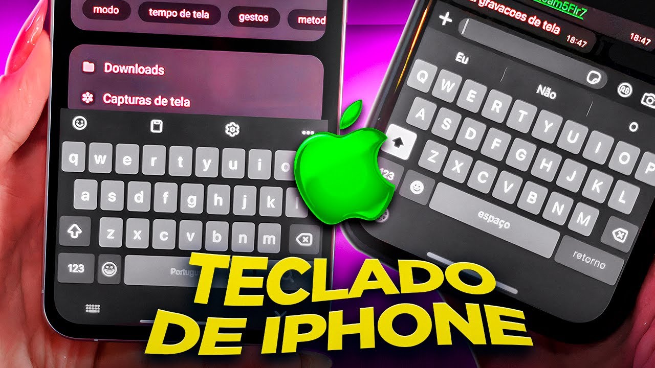 TECLADO DE IPHONE NO ANDROID com som e EMOJIS iOS