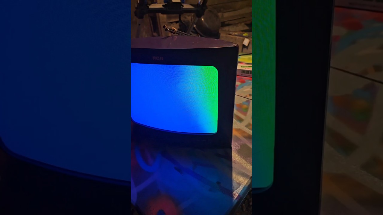 Degaussing a CRT with a magnet wand