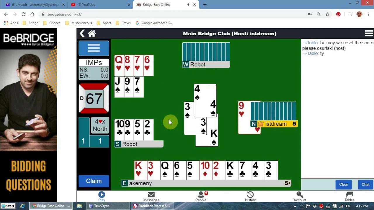 How To Play Bridge on bridgebase.com IMPROVED VIDEO