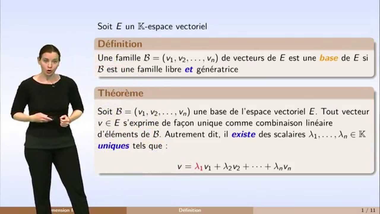 Dimension finie - partie 3 : base