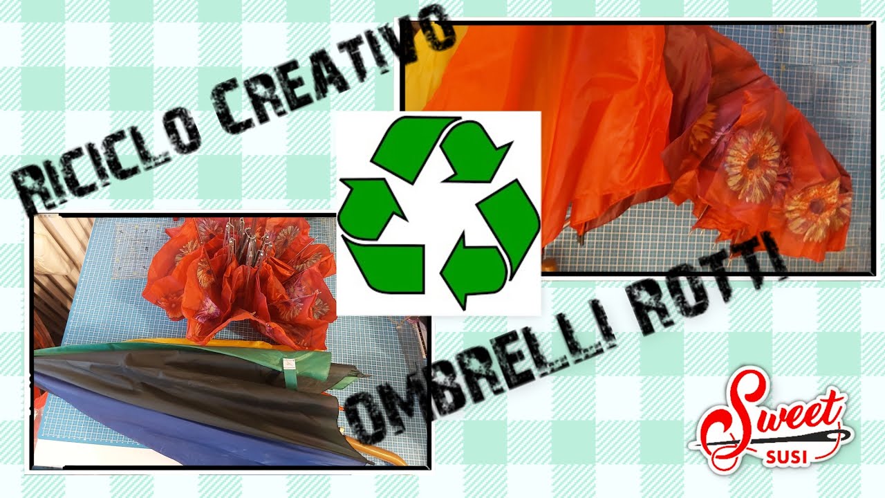 Come riciclare un ombrello rotto riciclo creativo facile - in 2 minuti a costo zero - ECO BAG