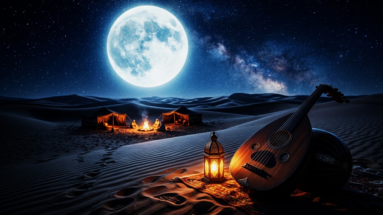 Moonlit Desert Oud 🌙 Relaxing Arabic Music (1 Hour)