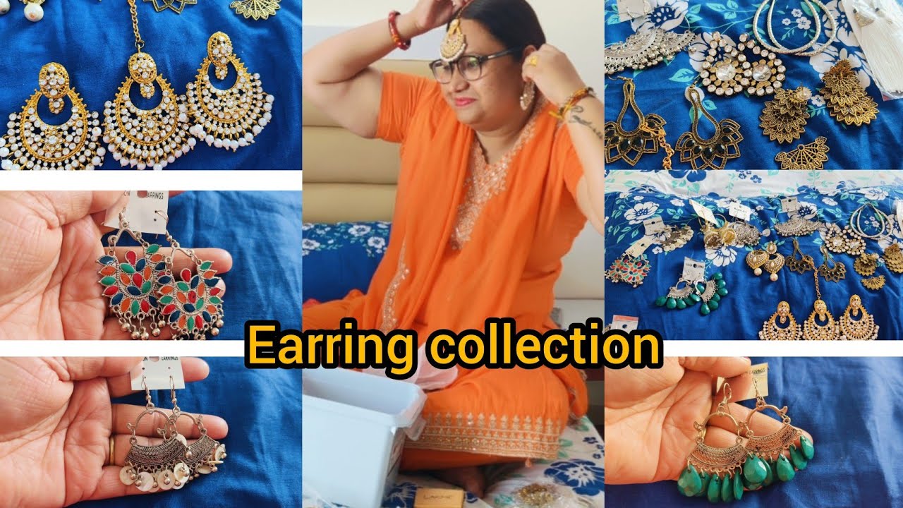 Earring collection. Organise Earrings .. आज सब earring को अच्छे से ऑर्गेनाइज किया।।