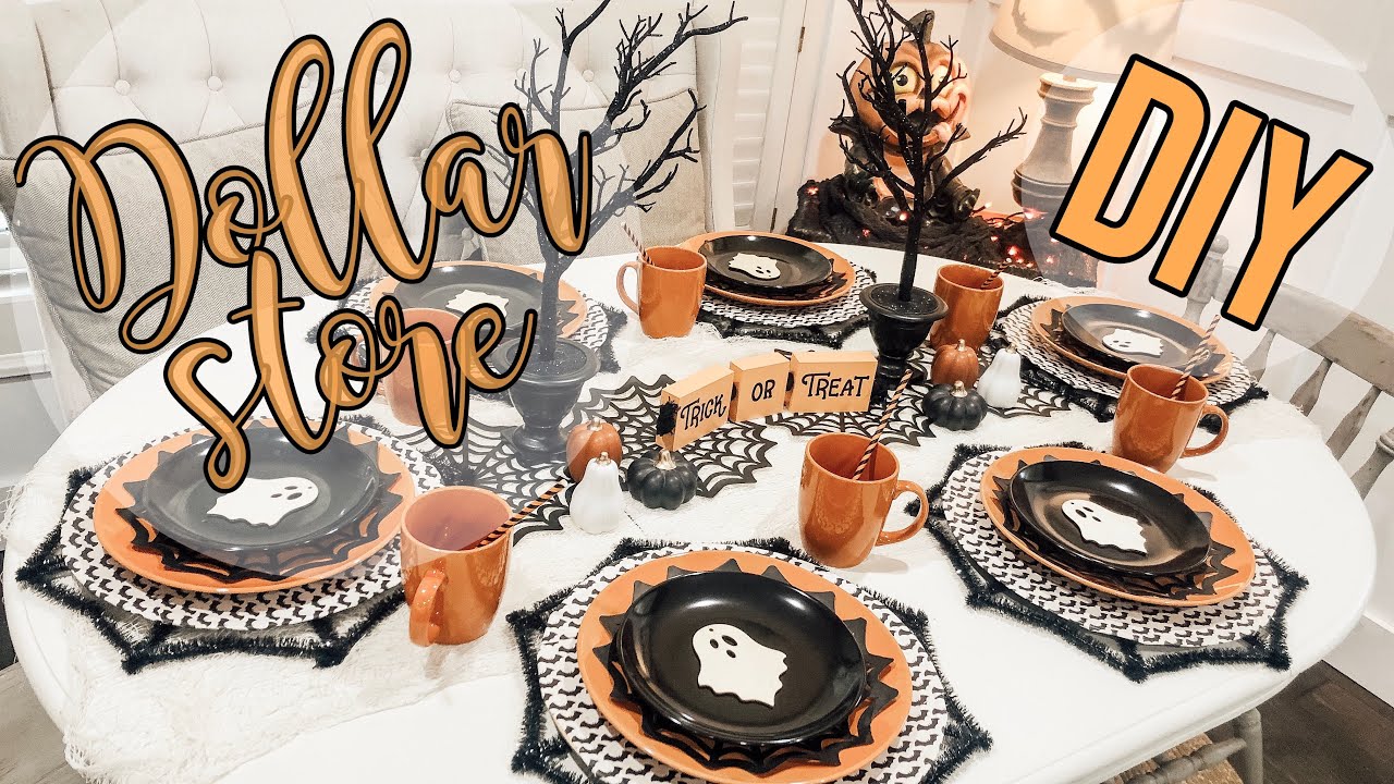 🕸DOLLAR STORE DIY | Halloween Table Setting🕸