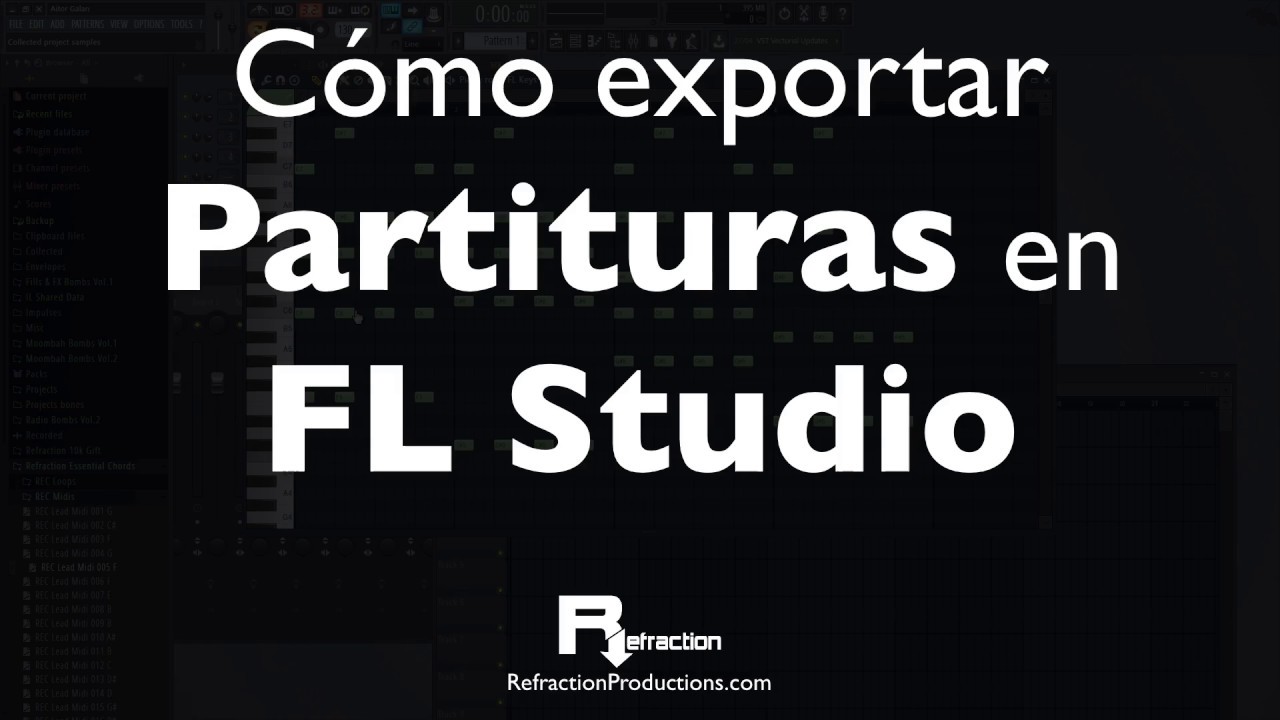 Cómo exportar Partituras de midis en FL studio