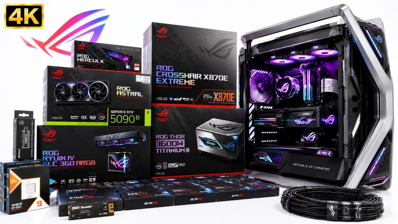 DREAM ASUS ROG ASTRAL RTX 5090D GAMING PC BUILD | RYZEN 9 9950X3D | ASUS ROG Hyperion GR701