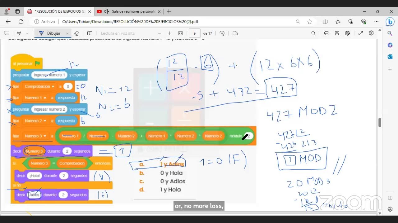 Ejercicios de Scratch -  TEST 3 PRE UNEMI - BEST EXAM