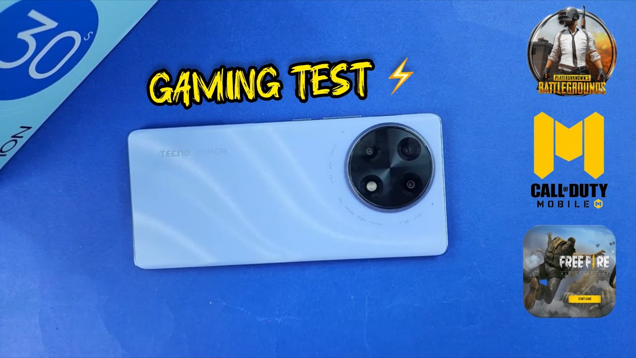 Tecno camon 30s Gaming Test | PUBG | CALL OF DUTY | FREEFIRE ⚡️