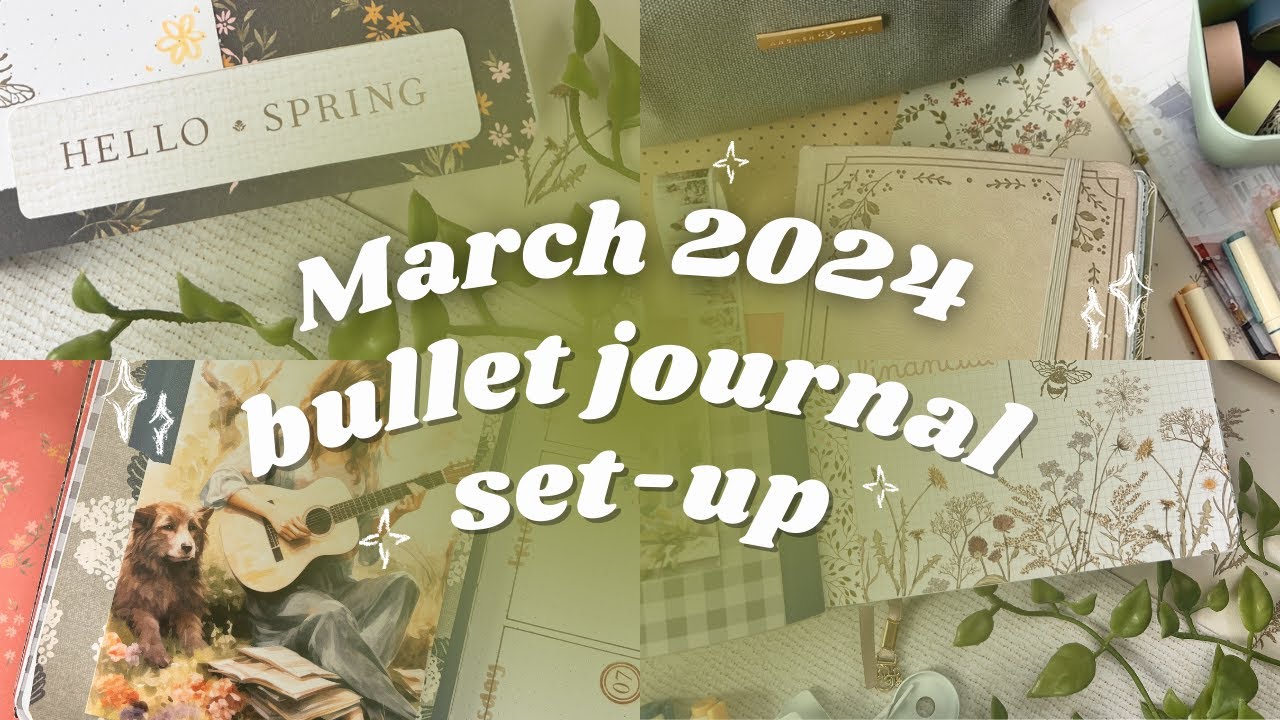 Setting up March 2024 in my bullet journal planner