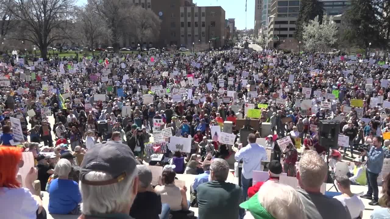 Hands Off Rally draws a massive crowd at the Idaho Statehouse