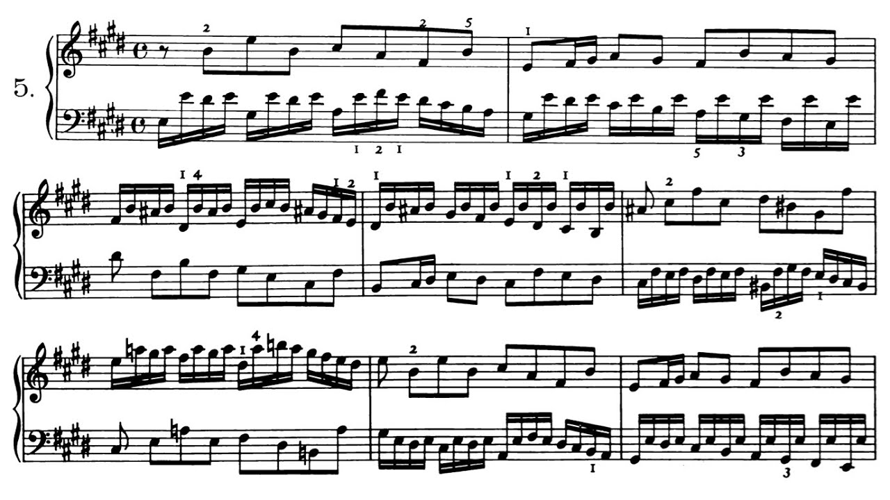 HKSMF 78th Piano 2026 Class 116 Grade 5 Bach Little Prelude in E BWV 937 Sheet Music 校際音樂節