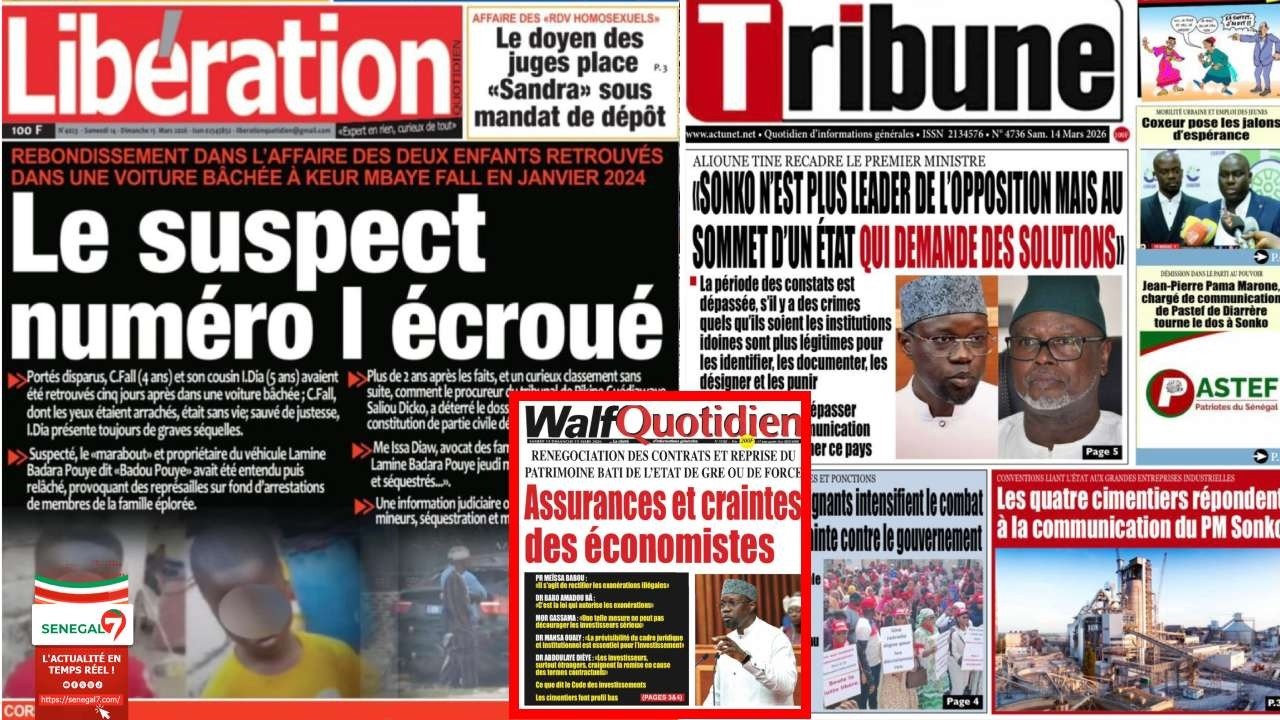 🛑Revue de Presse (Wolof) Sénégal7 du Samedi 14Mars 2026 avec Abdou Leye Ndiaye…
