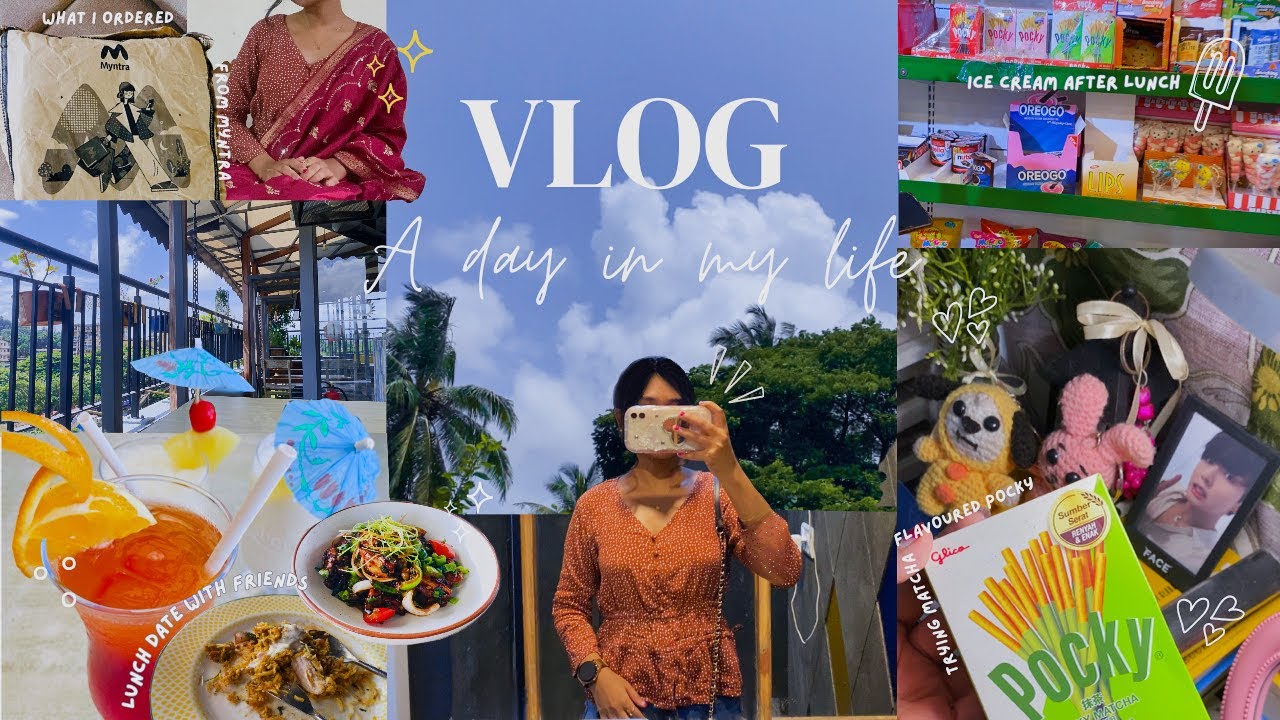 A day in my life 𐙚 ̊. 🌷 𐙚 ̊. Aesthetic Indian vlog 🇮🇳🎐|| Lunch date 🍽️ || visiting Cute cafe & more🍨