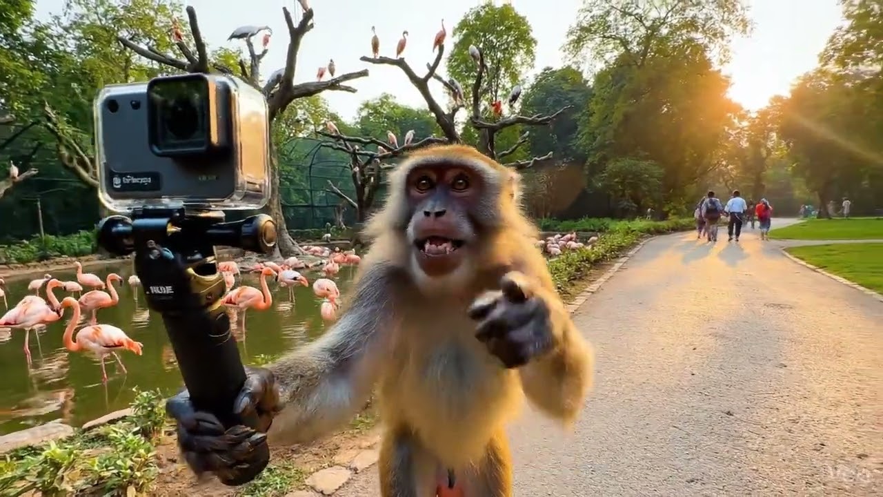Vloging by moneky in riga ZOO 🙉😱 | moneky vloging in real life || 